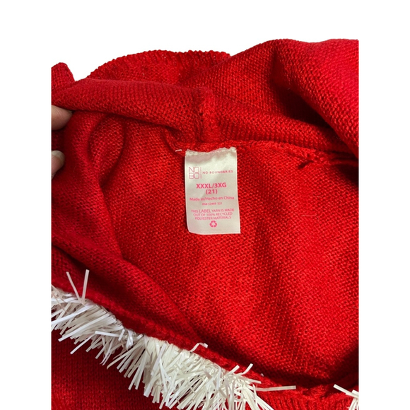Women's No Boundaries Christmas Sweater Dress Red XXXL - Picture 4 of 4